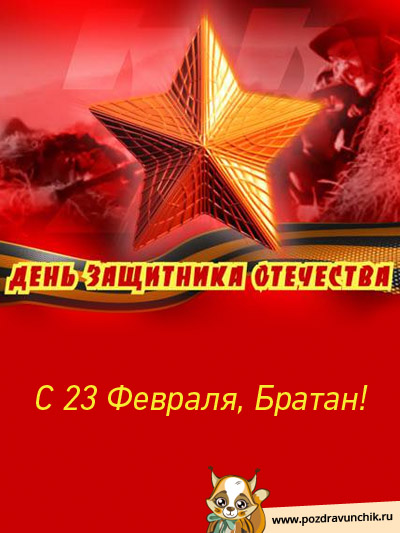 С 23 февраля, Братан!