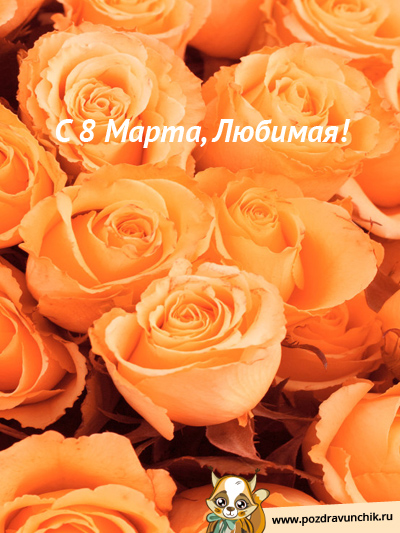 Любимая моя, поздравляю с 8 Марта!