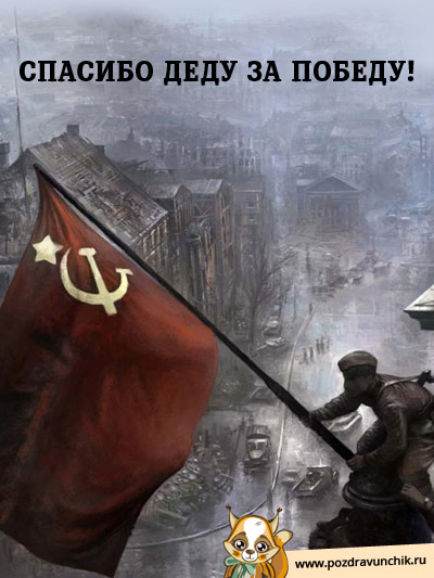 Дед! Спасибо за победу! С 9 Мая!