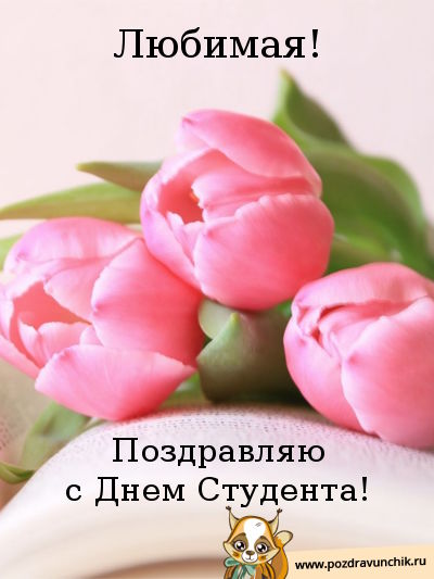 Любимая, поздравляю с днем студента!