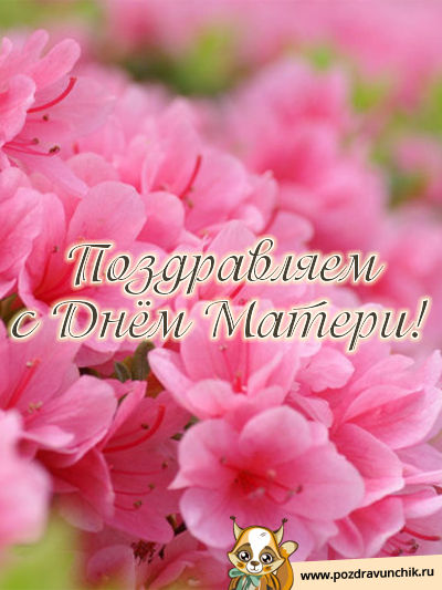 Поздравляю с днем матери!