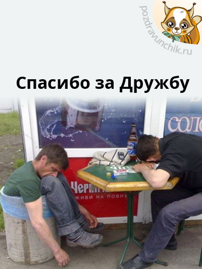 Спасибо за дружбу!