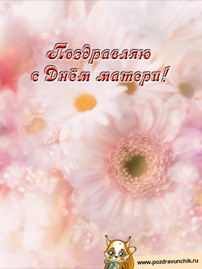 Поздравляю с днем матери!
