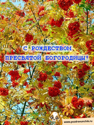 С Рождеством Пресвятой Богородицы!